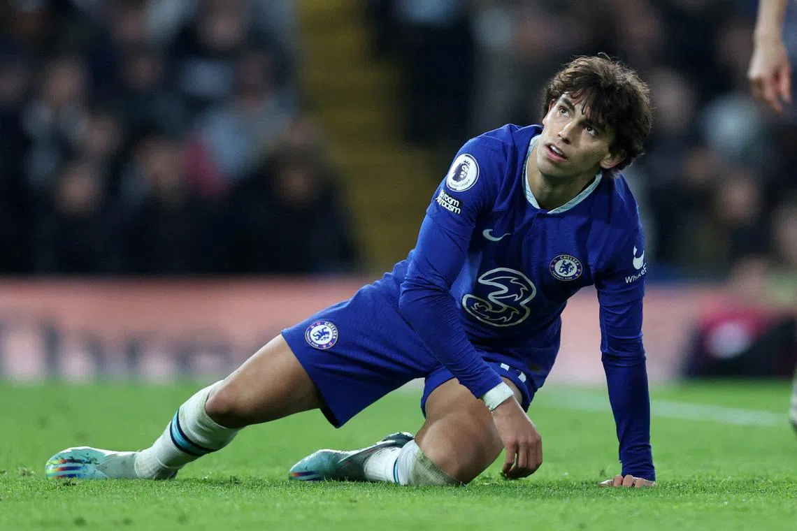 FILE PHOTO: Soccer Football - Premier League - Chelsea v Liverpool - Stamford Bridge, London, Britain - April 4, 2023 Chelsea's Joao Felix REUTERS/David Klein/File Photo