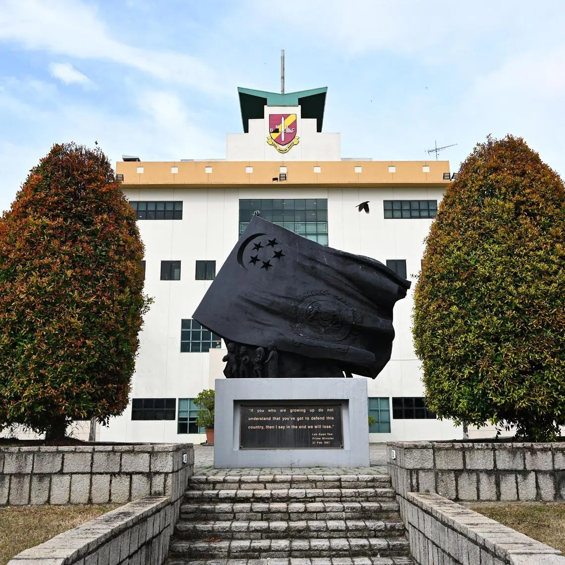 An NSF died after he was found unconscious at the foot of a building at BMTC School 3.