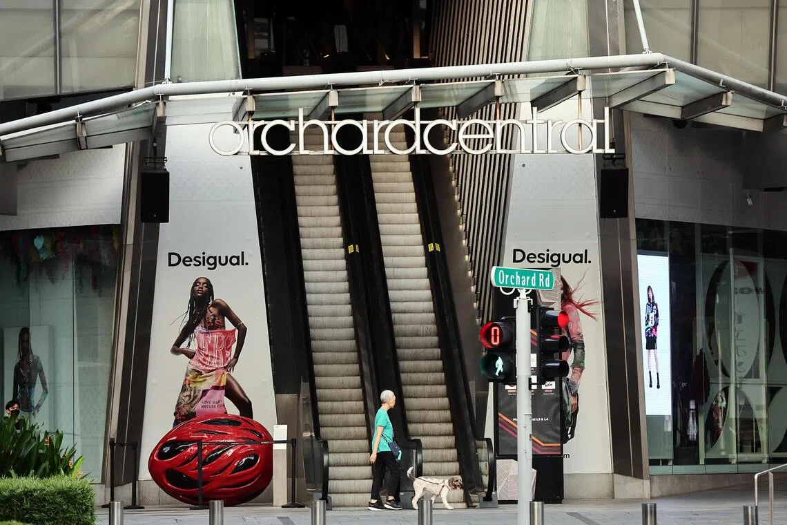 Retail tenants located on some floors of Orchard Central shopping mall have to move out by Nov 30 to free up space for office use.