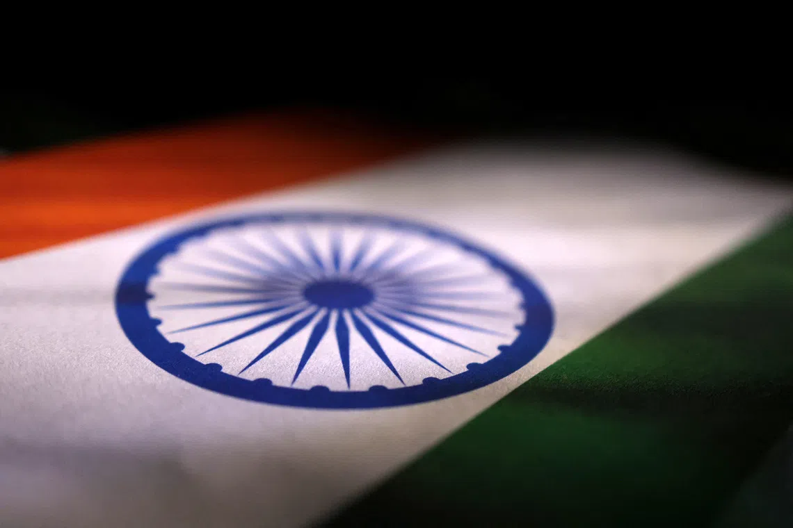 Indian flag is seen in this illustration taken April 25, 2025. REUTERS/Dado Ruvic/Illustration