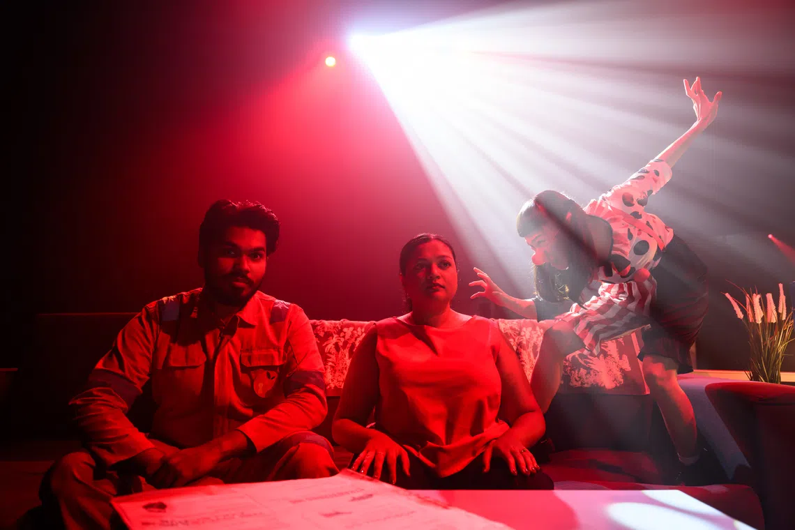 From left: Fahim Murshed, Masturah Oli, Tan Rui Shan in Crack The Case: The Dreamcatcher