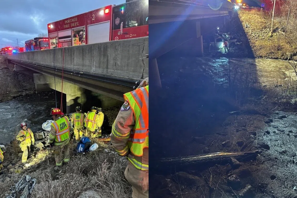 A man whose pickup truck swerved off the road and plunged down a ravine, found himself wedged under a bridge and had to drink rainwater to survive until two fishermen found him by chance after six days.
