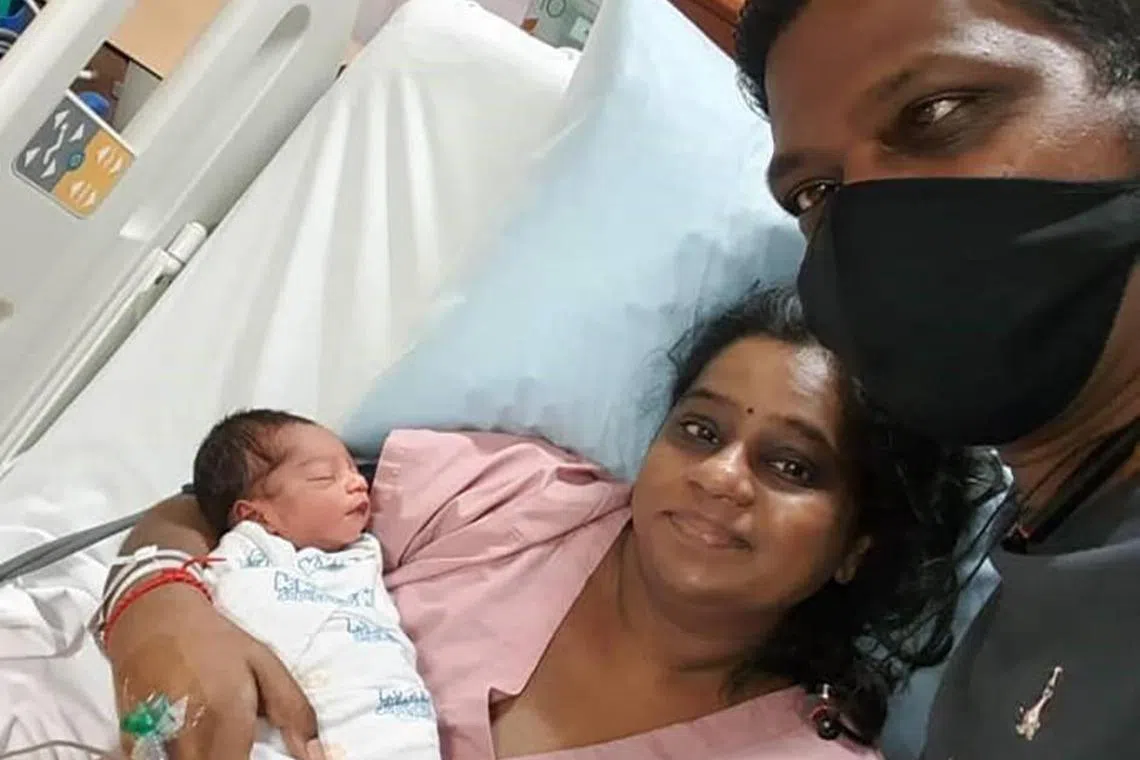 Ms Amslekha Kathirvel experienced excessive bleeding during her second pregnancy as the baby's gestational sac was very close to the scar from her caesarean section.