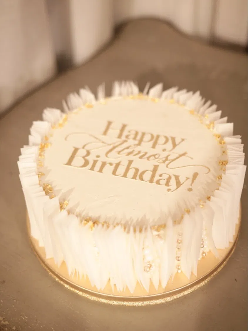 The chef wrote on Instagram that the cake was made within two hours after receiving a last-minute request for a surprise celebration.