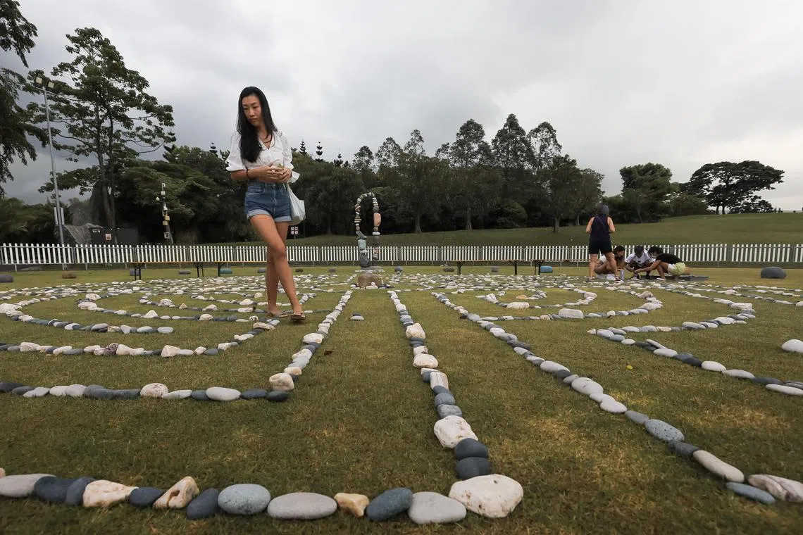 An installation at the Gardens by the Bay that was part of the Wellness Festival Singapore in June 2022.