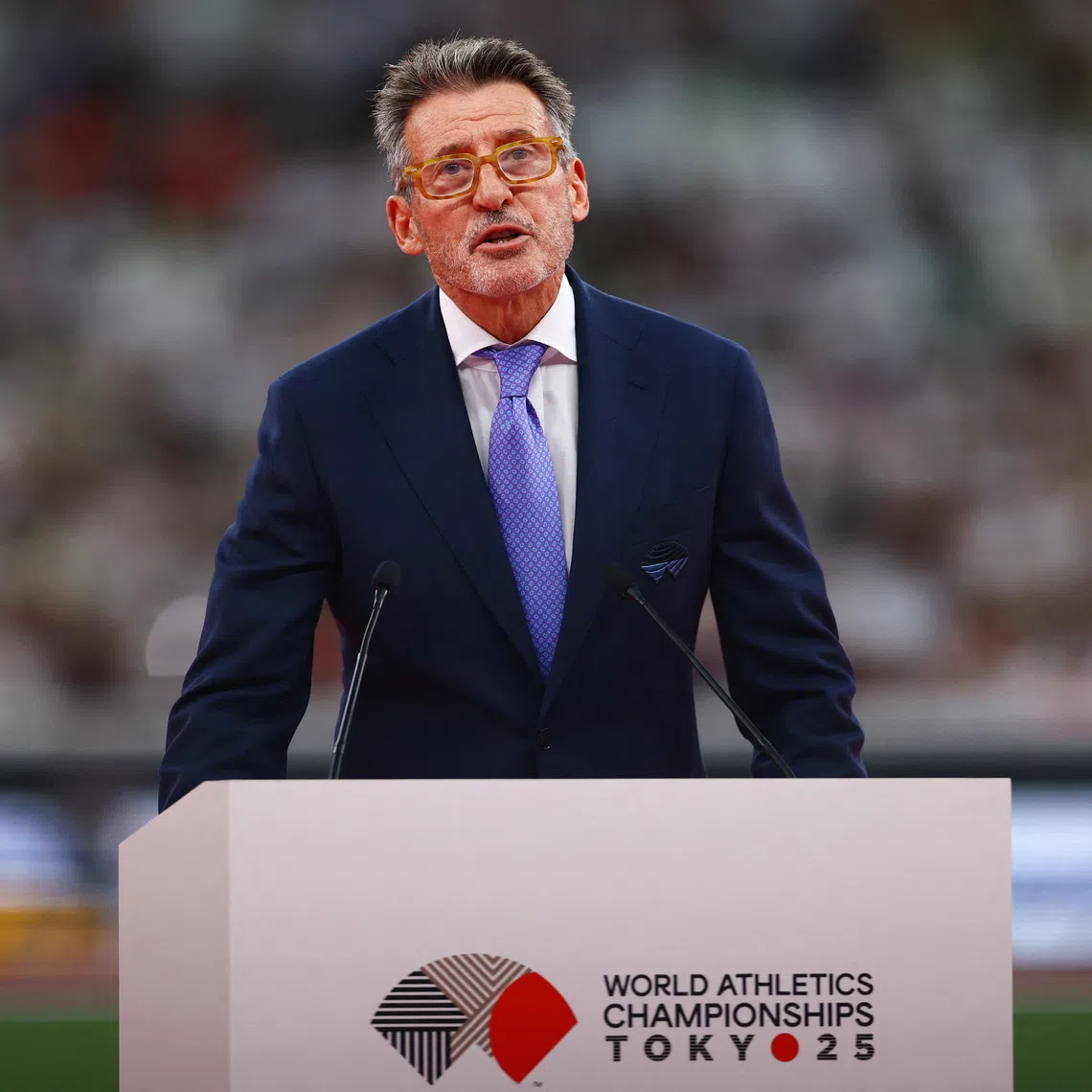 World Athletics Championships Tokyo 2025 - Opening Ceremony - Medal Ceremony - Japan National Stadium, Tokyo, Japan - September 13, 2025 World Athletics President Sebastian Coe ahead of the evening events REUTERS/Edgar Su