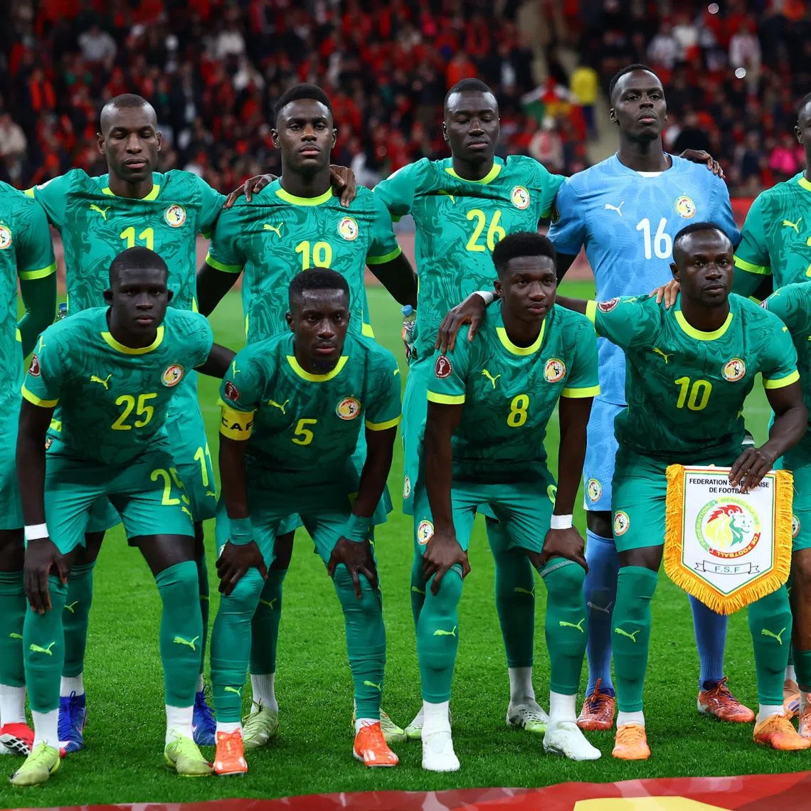Soccer Football - CAF Africa Cup of Nations - Morocco 2025 - Final - Senegal v Morocco - Prince Moulay Abdellah Stadium, Rabat, Morocco - January 18, 2026 Senegal players pose for a team group photo before the match REUTERS/Siphiwe Sibeko