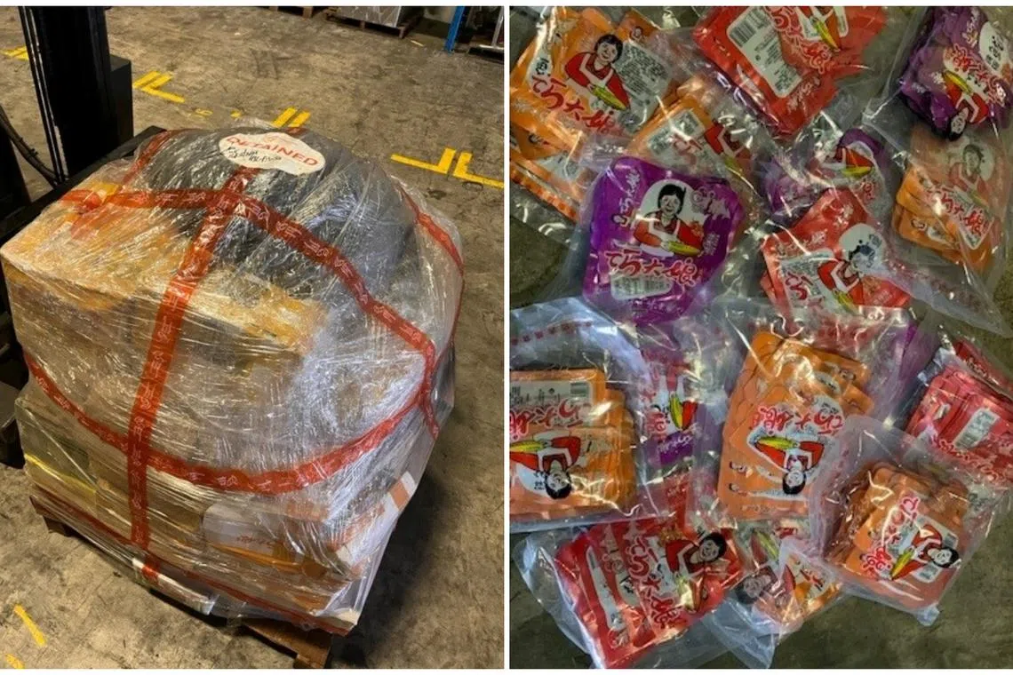 SFA officers seized more than 180kg of illegally imported meat and seafood products.