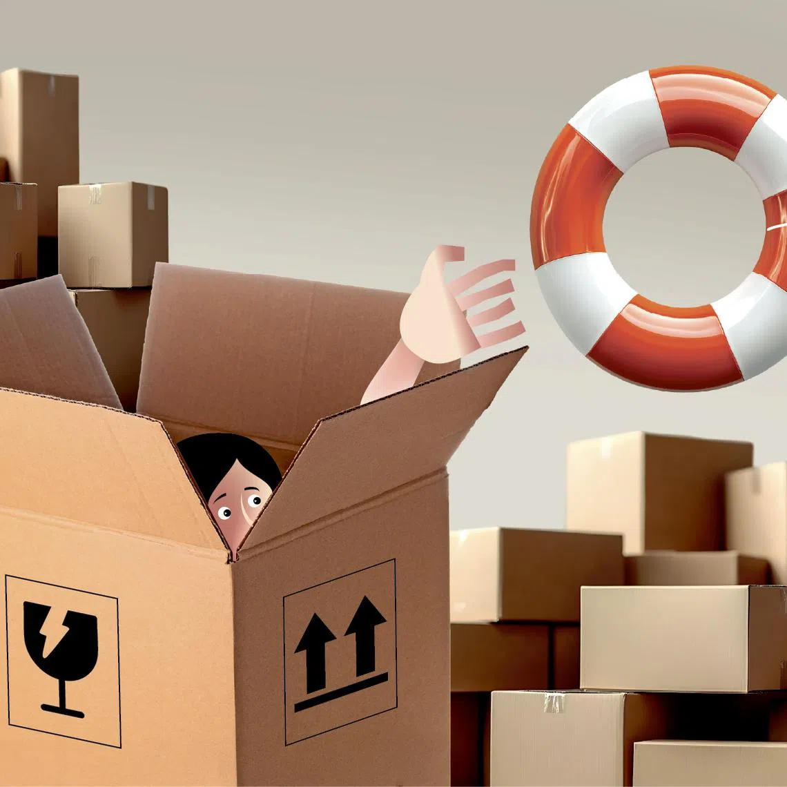 The author finds it hard to accept offers of help, even when the stress of moving house is unbearable.