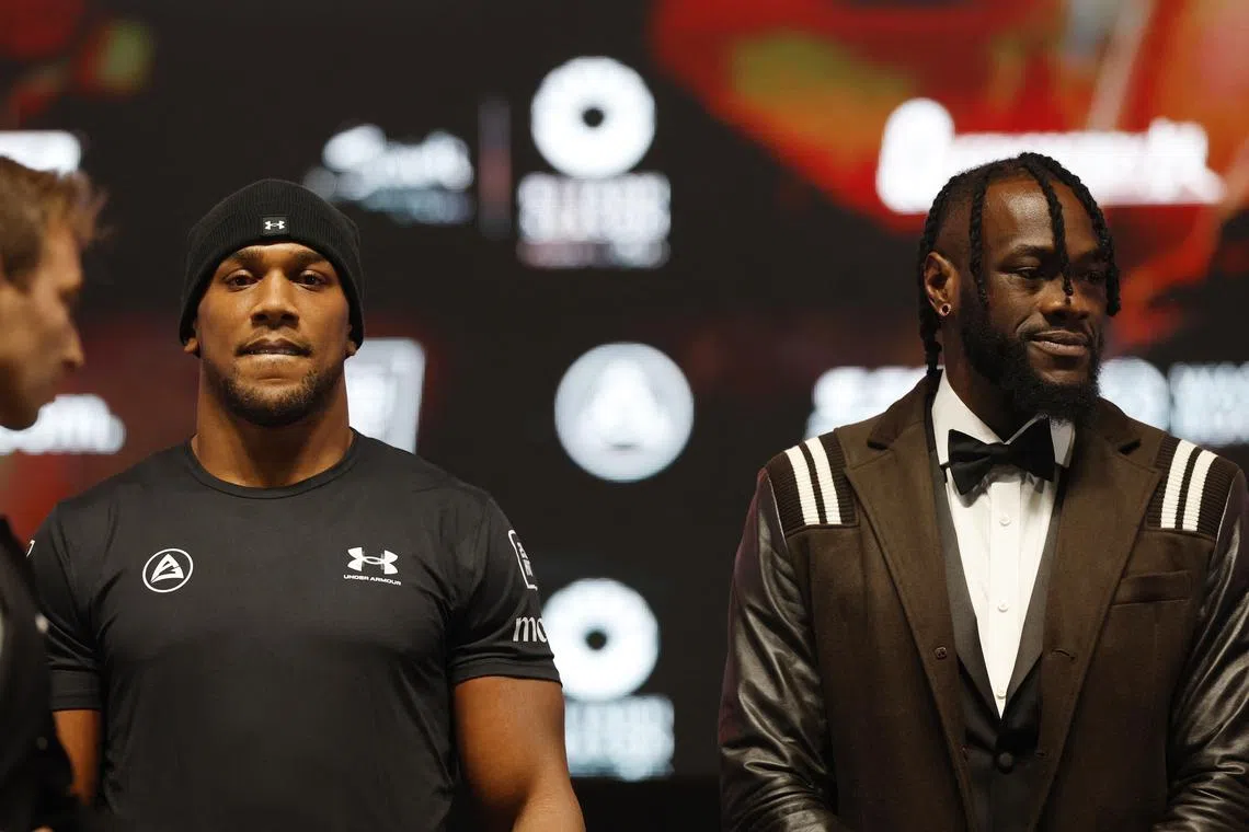 Anthony Joshua (left) and Deontay Wilder could fight each other in 2024 if both win in Riyadh.