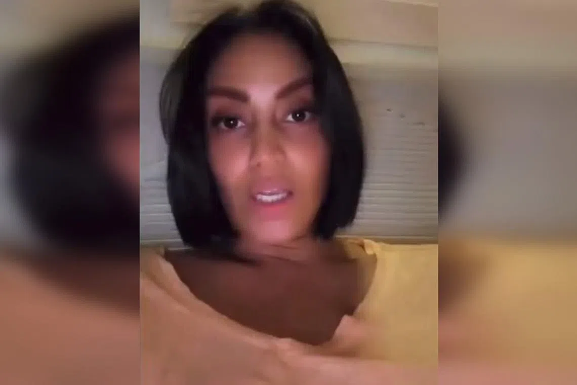 A model identified as Warda Anwar is  being investigated for “glorifying terrorism”.