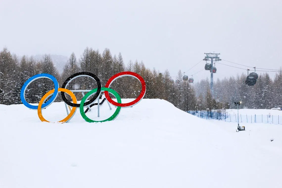 Feb 4, 2026; Livigno, ITALY; a general view of the Livigno snow park before the start of the Milano Cortina 2026 Olympic Winter Games. Mandatory Credit: Nathan Ray Seebeck-Imagn Images