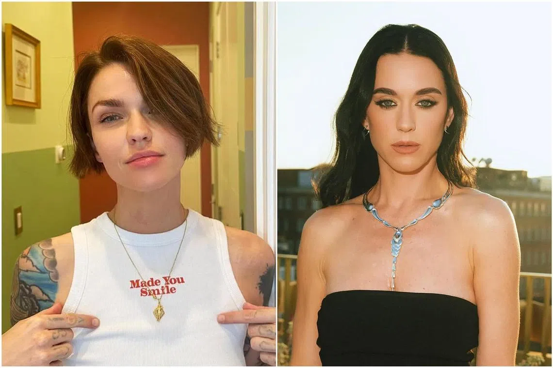 Australian actress Ruby Rose (left) accused American pop star Katy Perry of sexually assaulting her at a nightclub nearly two decades ago.