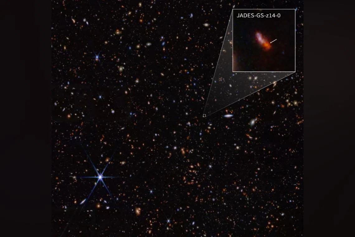 Two new studies found that the galaxy JADES-GS-z14-0 has around 10 times more heavy elements than had been anticipated.