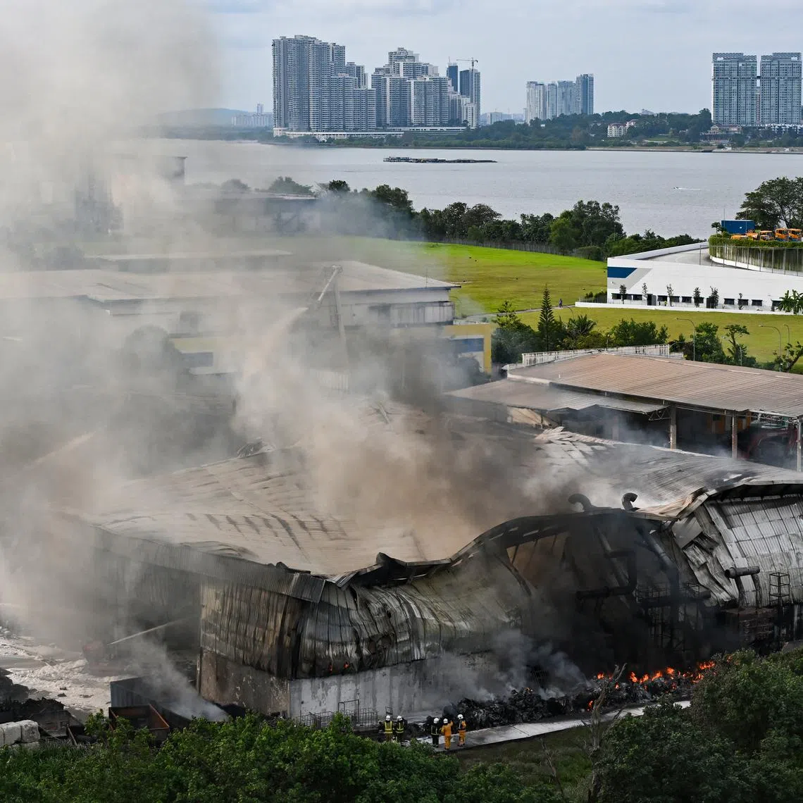 Singapore Civil Defence Force firefighters took four days to extinguish the fire.