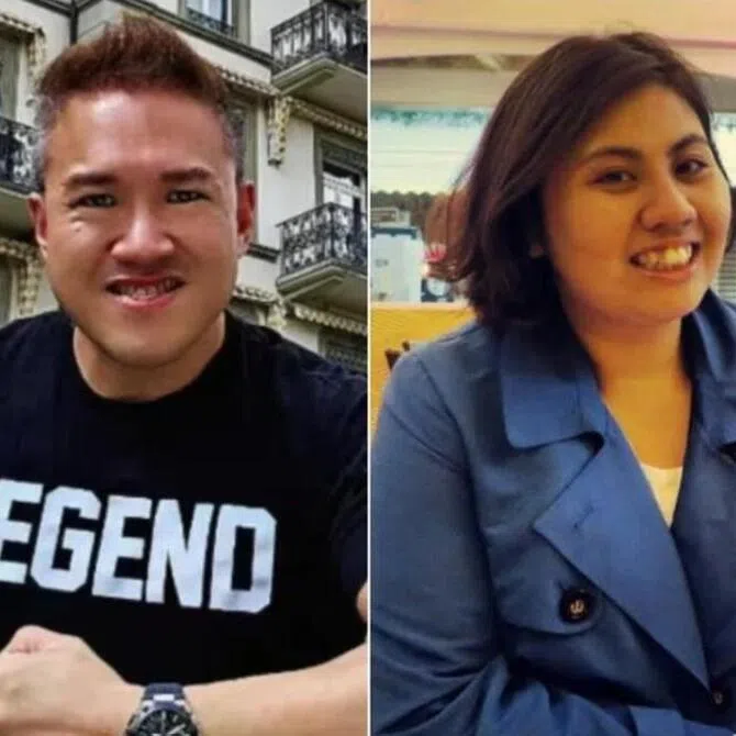 Mitchell Ong (left) is accused of killing fellow Singaporean Audrey Fang (right) in Spain in 2024.