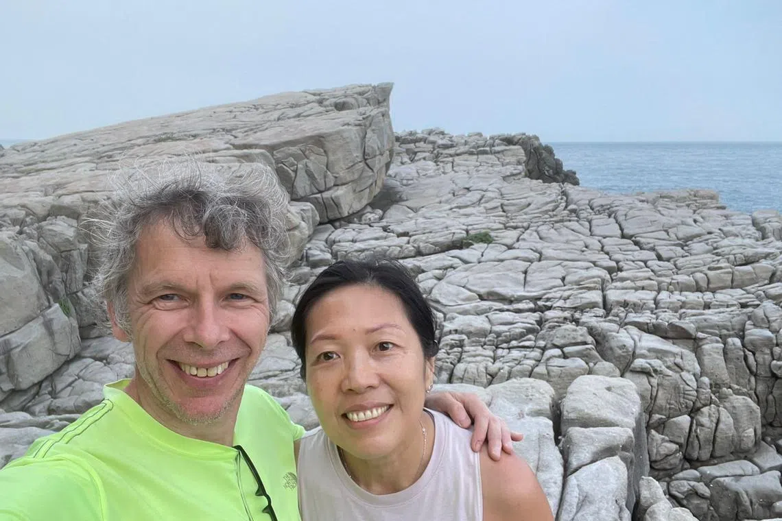 Climbing enthusiasts Rachael Tay and her husband David Wilkins were about to tuck into breakfast on the seventh day of their rock climbing trip in northern Taiwan when the earthquake struck on April 3.