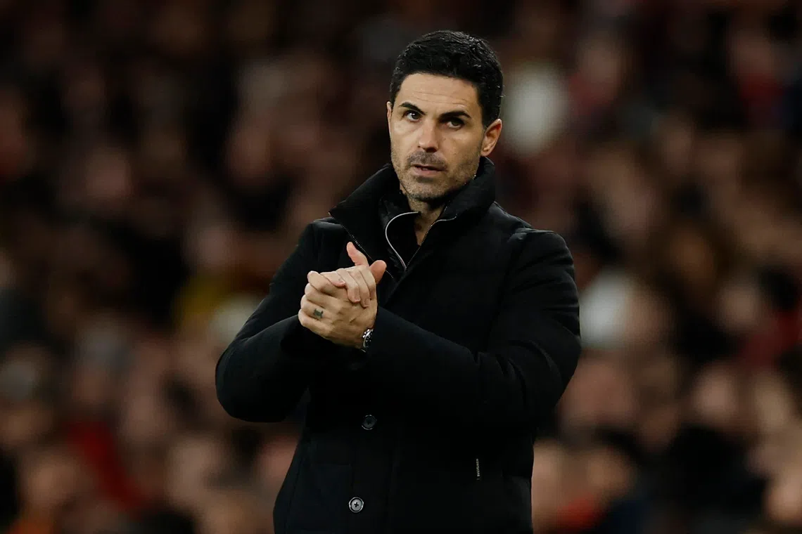 Soccer Football - Premier League - Arsenal v Brentford - Emirates Stadium, London, Britain - December 3, 2025 Arsenal manager Mikel Arteta Action Images via Reuters/Peter Cziborra