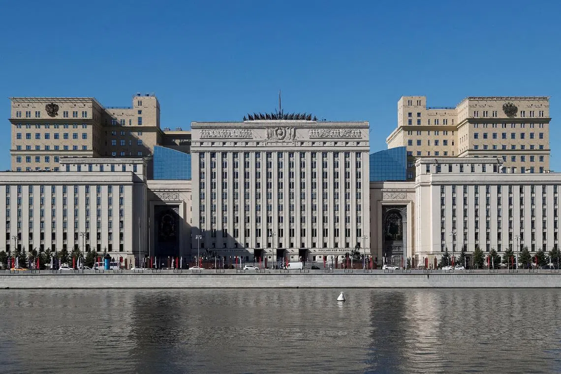 FILE PHOTO: A view shows the headquarters of Russia's Ministry of Defence in Moscow, Russia September 10, 2022.  REUTERS/Shamil Zhumatov/File Photo