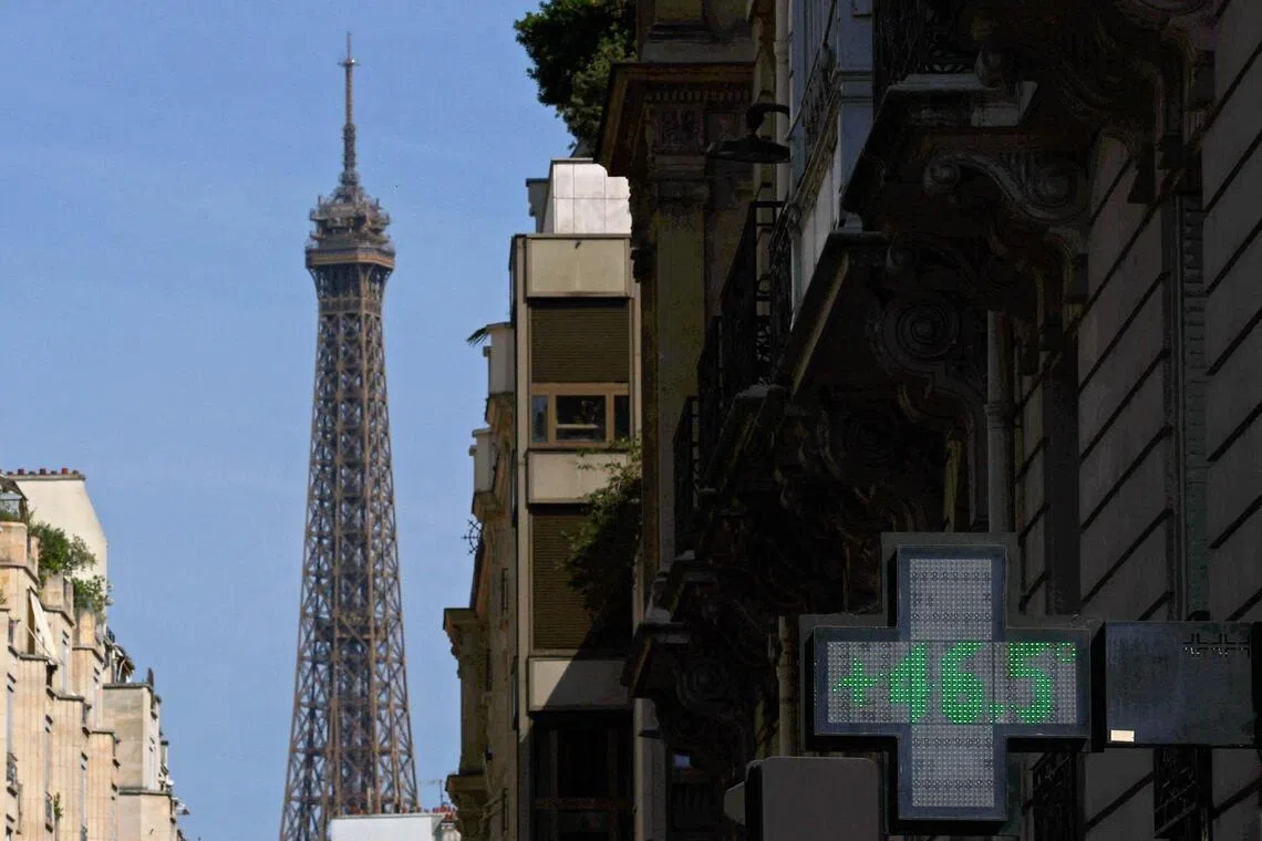 French and British health services reported a surge in emergency calls and visits as the merciless heat struck the elderly and the ill.