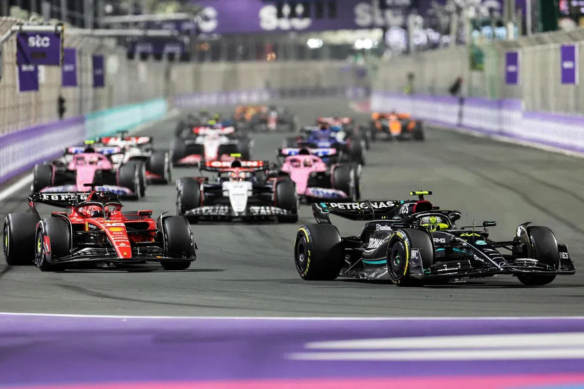 Mercedes driver Lewis Hamilton finished fifth at the Saudi Arabia Grand Prix at the Jeddah Corniche Circuit in Jeddah.
