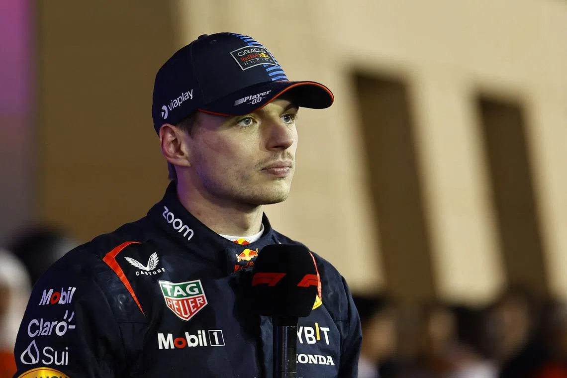 Formula One F1 - Bahrain Grand Prix - Bahrain International Circuit, Sakhir, Bahrain - March 2, 2024 Red Bull's Max Verstappen after winning the Bahrain Grand Prix REUTERS/Rula Rouhana/ File Photo