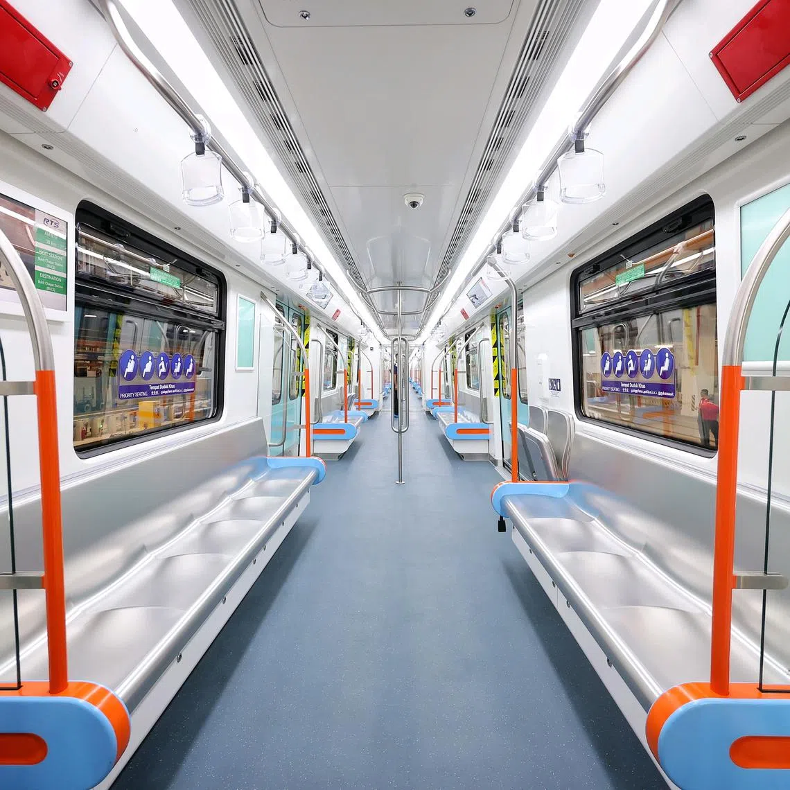 Each of the eight RTS Link trains has an optimal capacity of 607 passengers, or a maximum of 1,087.