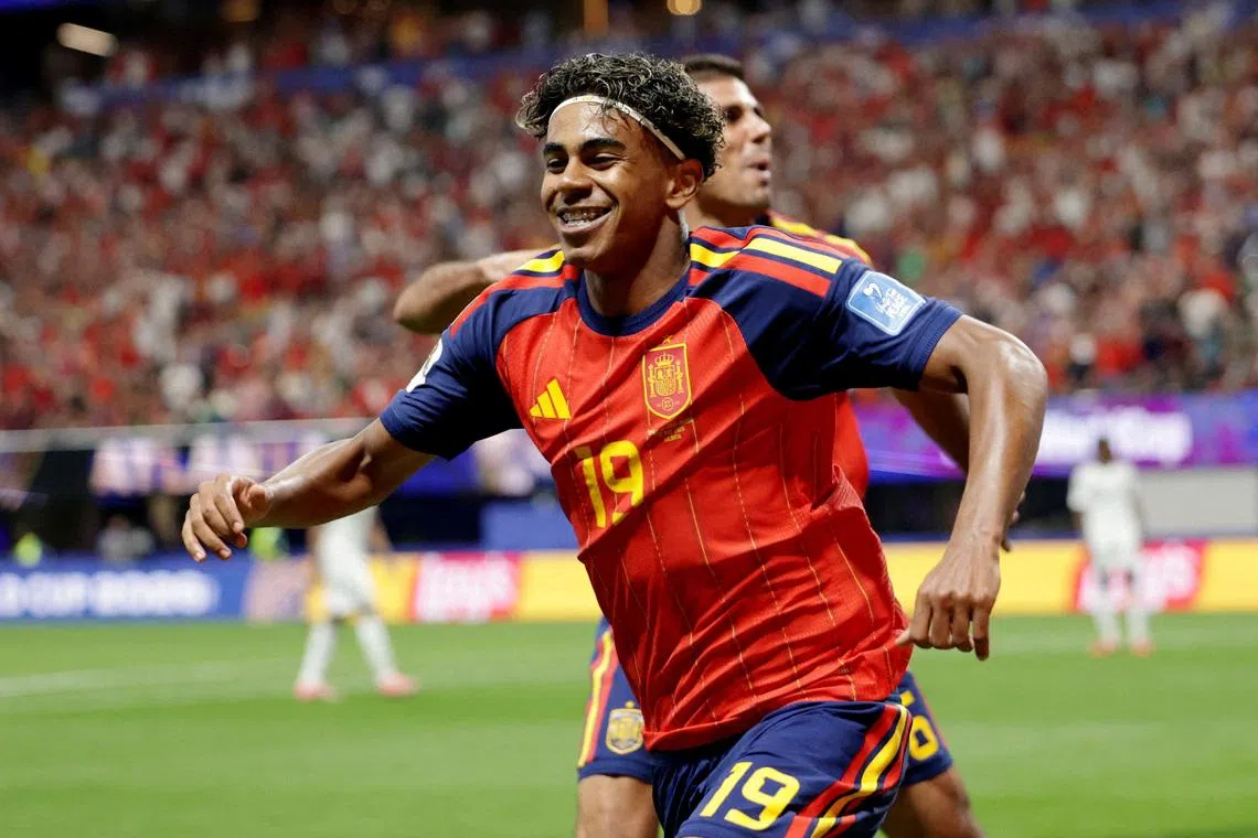 Spain’s 18-year-old star Lamine Yamal headlines a side full of attacking threats ahead of their World Cup last-16 clash against Portugal on July 6.