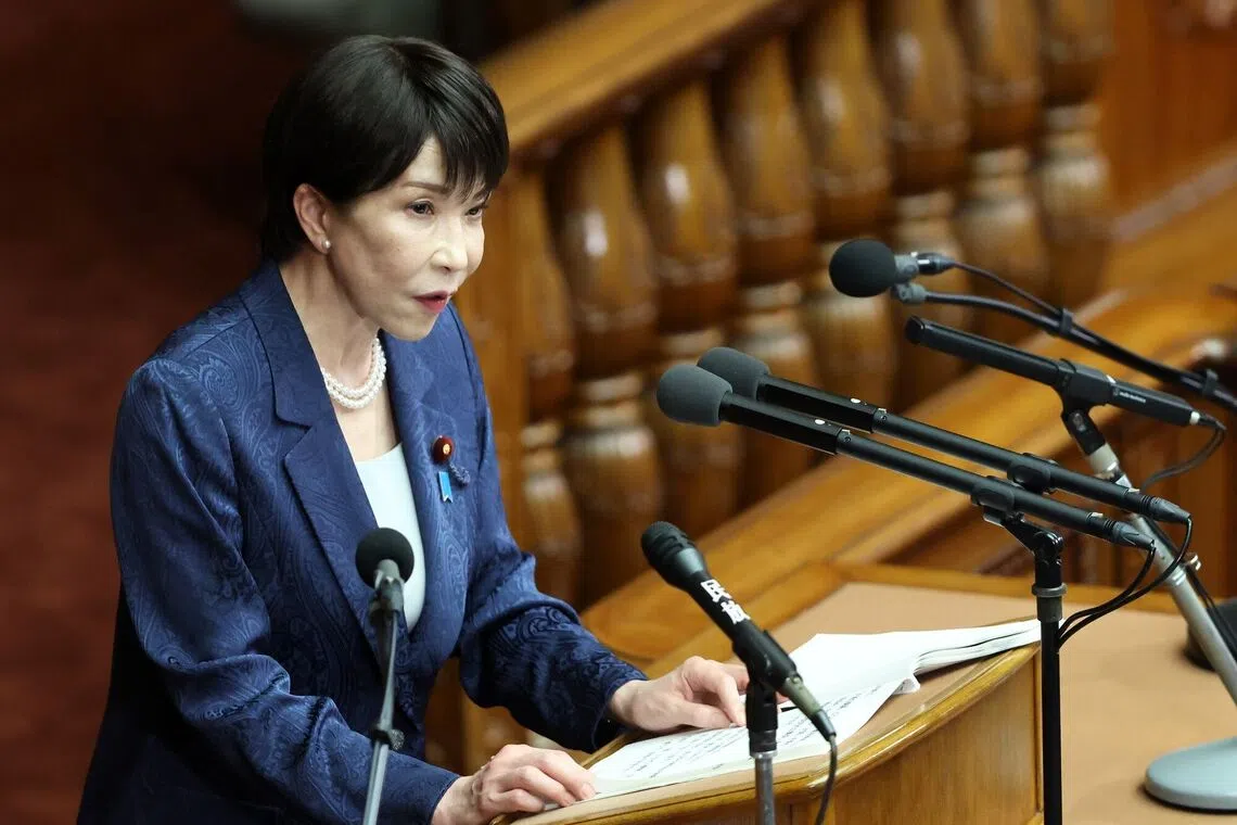 Japanese Prime Minister Sanae Takaichi turned to classical Chinese literature to bookend her 30-minute policy speech on Oct 5.