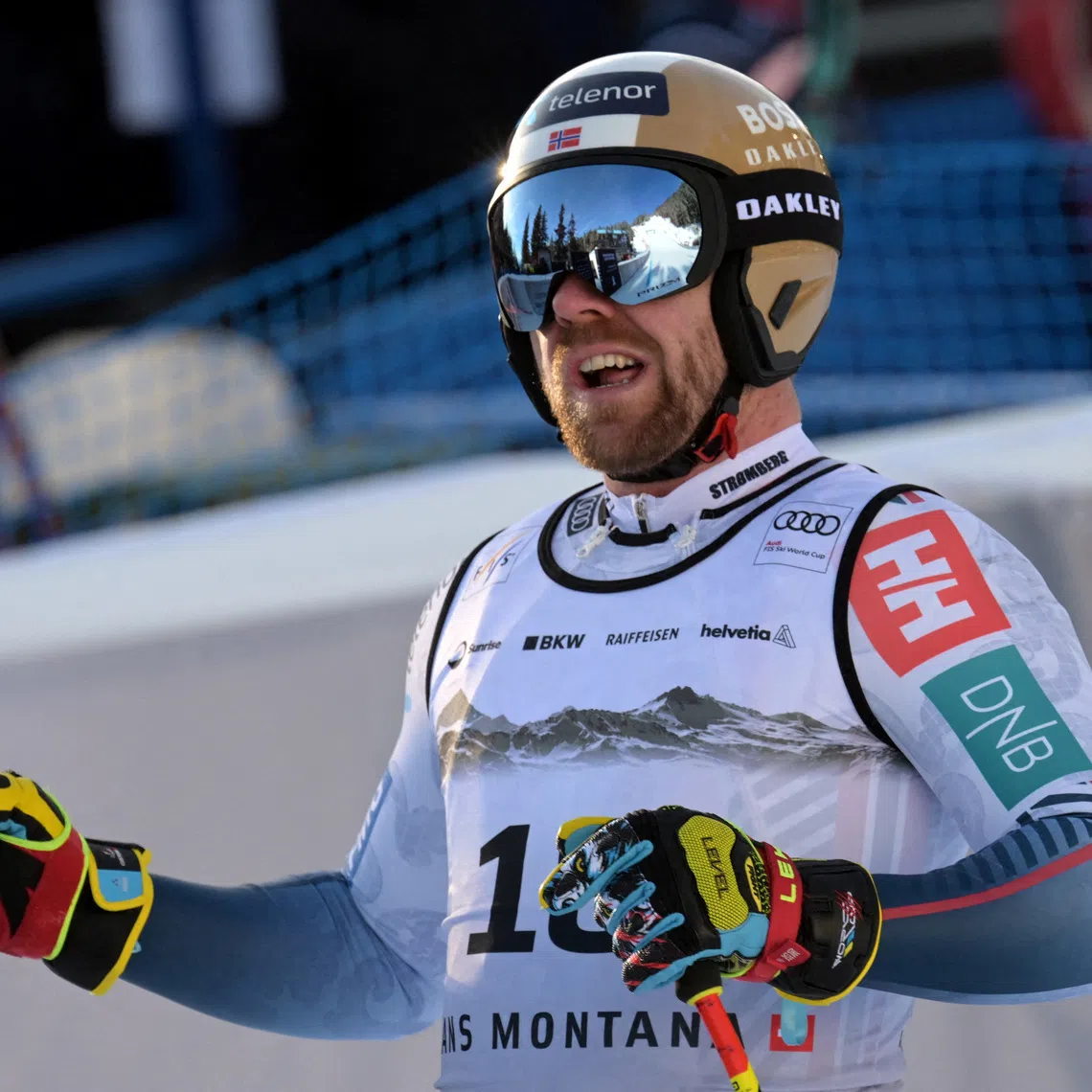 FILE PHOTO: Alpine Skiing - FIS Alpine Ski World Cup - Men's Downhill Training - Crans-Montana, Switzerland - January 31, 2026 Norway's Aleksander Aamodt Kilde reacts after his run during training REUTERS/Romina Amato/File Photo