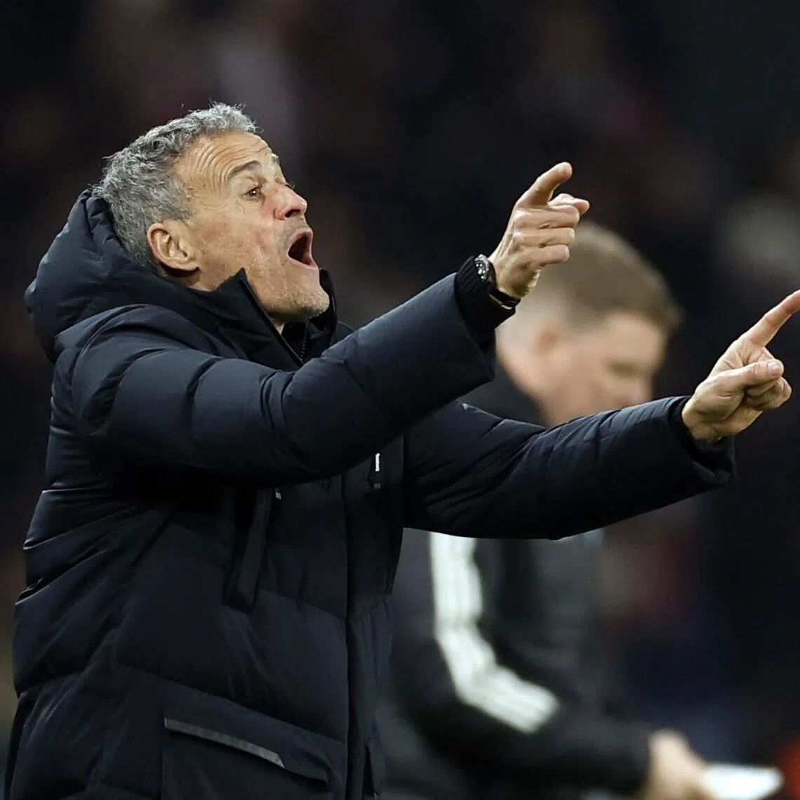 Paris Saint-Germain coach Luis Enrique during their 1-1 Champions League draw with Newcastle United at Parc des Princes on Jan 28.