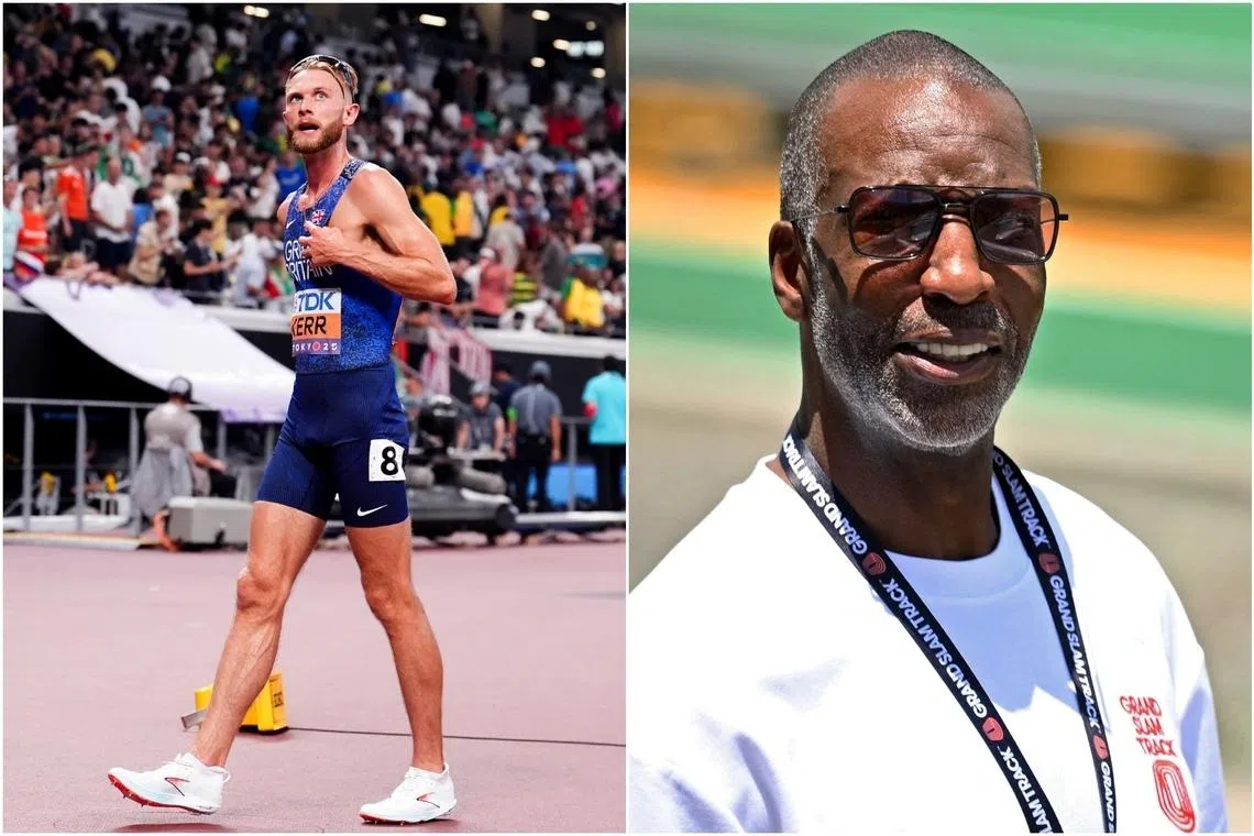 Michael Johnson’s Grand Slam Track filed for bankruptcy in December, with millions collectively owed to athletes including Josh champion Kerr (left).