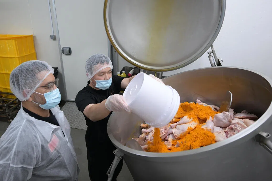 The pH levels, viscosity and salinity of Nasi Lemak Ayam Taliwang’s dishes are measured at the central kitchen to ensure consistency.