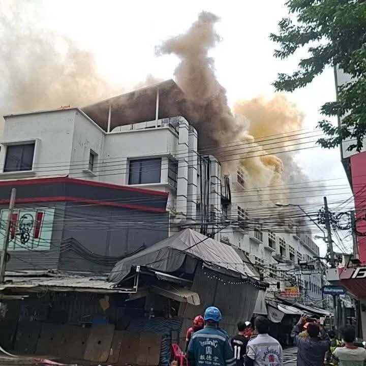 The building’s facade was a major obstacle because it prevented water sprayed from outside from reaching the interior.