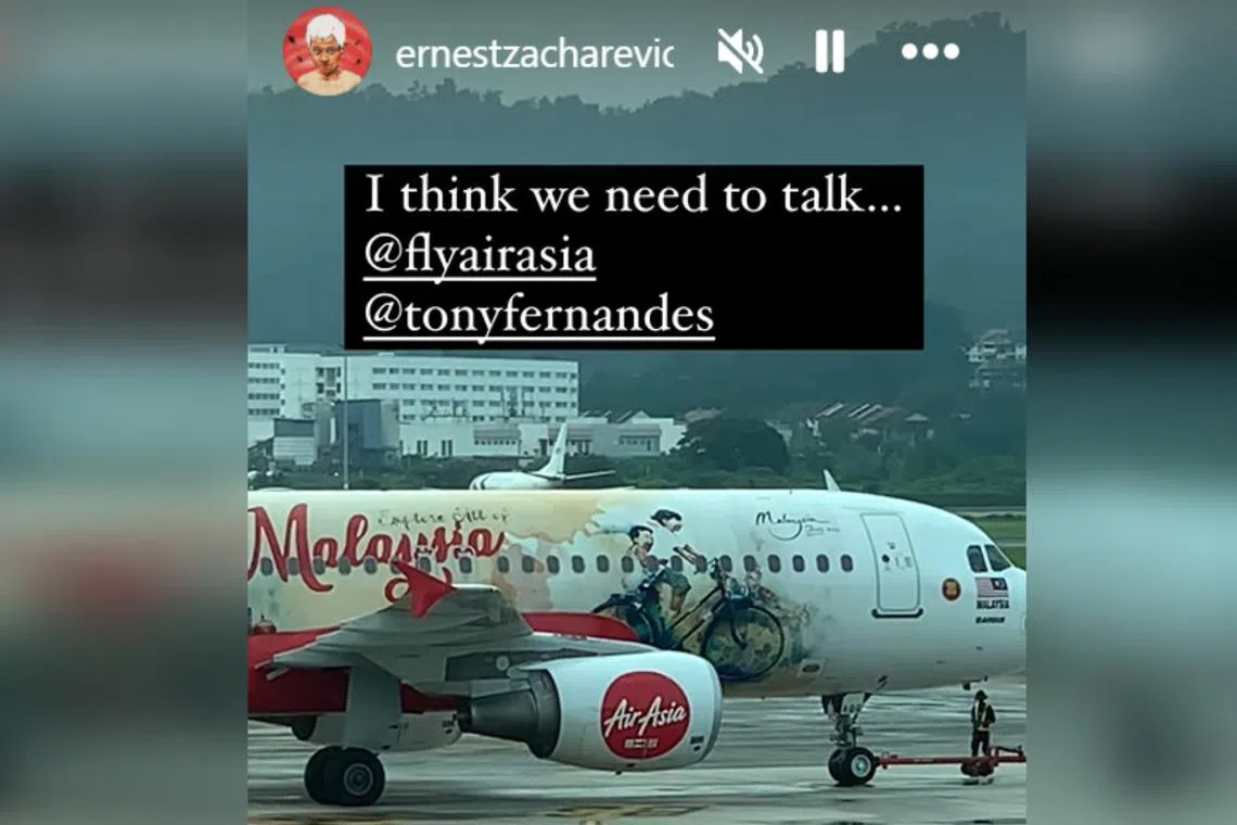 Lithuanian artist Ernest Zacharevic said he saw his Children On A Bicycle artwork on one of AirAsia’s aircraft at the Penang airport on Nov 22.