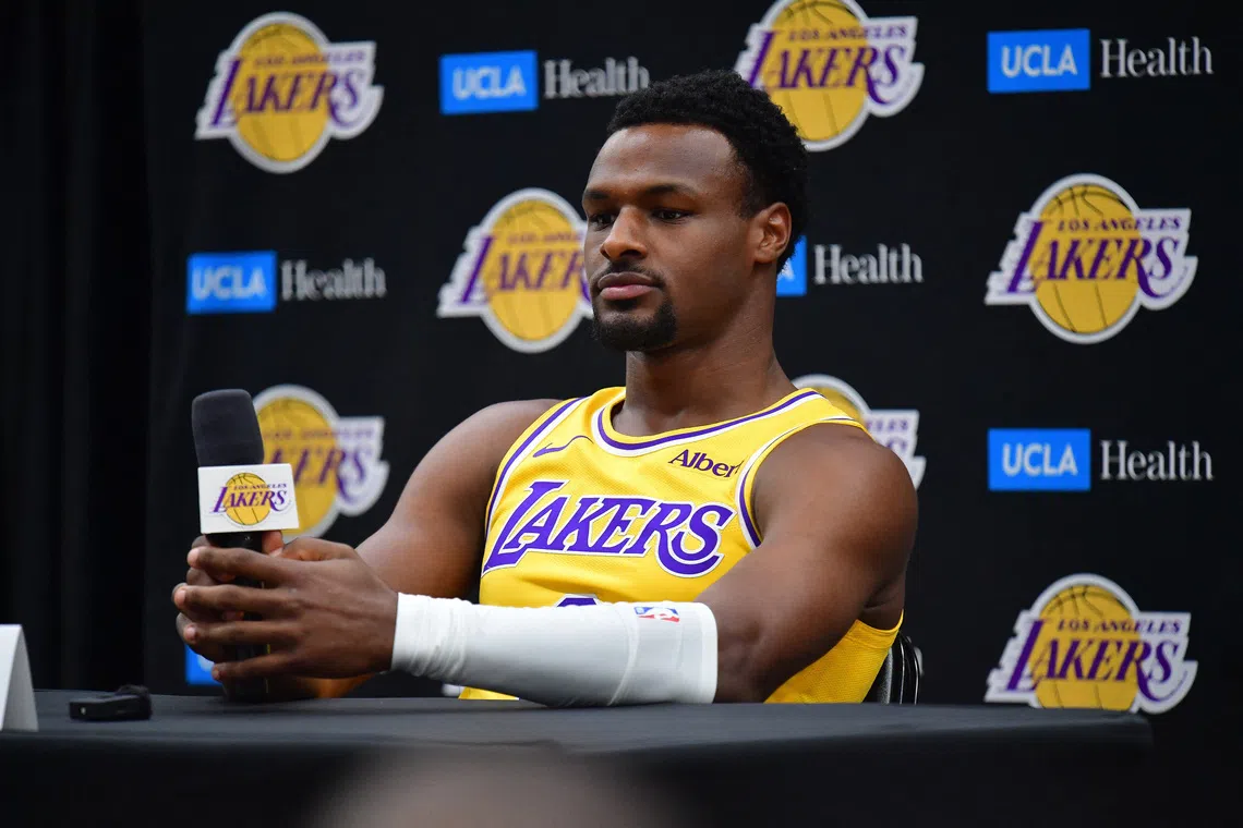 Bronny said his focus this summer was on his role as a backup to Lakers star guards Luka Doncic and Austin Reaves.