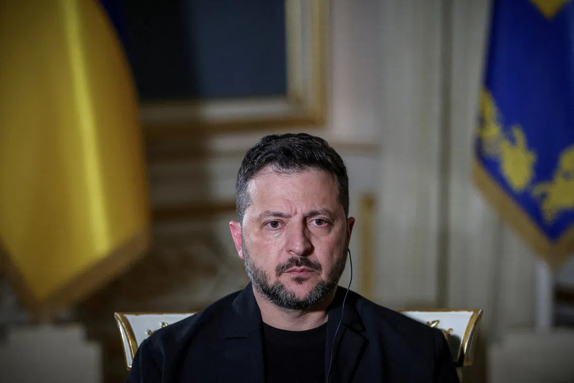 FILE PHOTO: Ukraine's President Volodymyr Zelenskiy appears at an interview with Reuters, amid Russia's attack on Ukraine, in Kyiv, Ukraine, October 2, 2026. REUTERS/Alina Smutko/File Photo