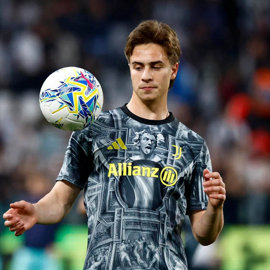 Soccer Football - Serie A - Juventus v Bologna - Allianz Stadium, Turin, Italy - April 19, 2026 Juventus' Kenan Yildiz during the warm up before the match REUTERS/Alessandro Garofalo