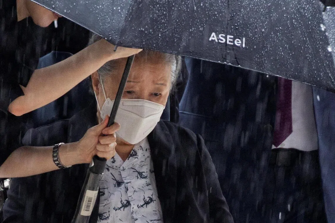 Unification Church leader Han Hak-ja denied wrongdoing, saying her subordinates had acted without her knowledge.