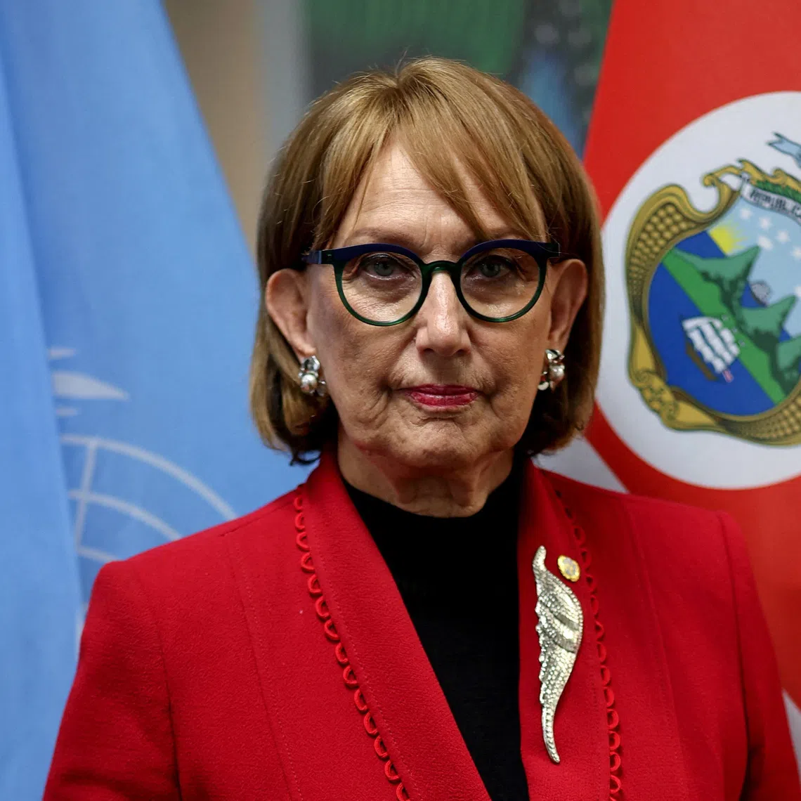 Rebeca Grynspan Mayufis, candidate for the position of United Nations secretary-general, poses for a portrait at the  Permanent Mission of Costa Rica to the United Nations in New York City, US, October 15, 2026. REUTERS/Shannon Stapleton