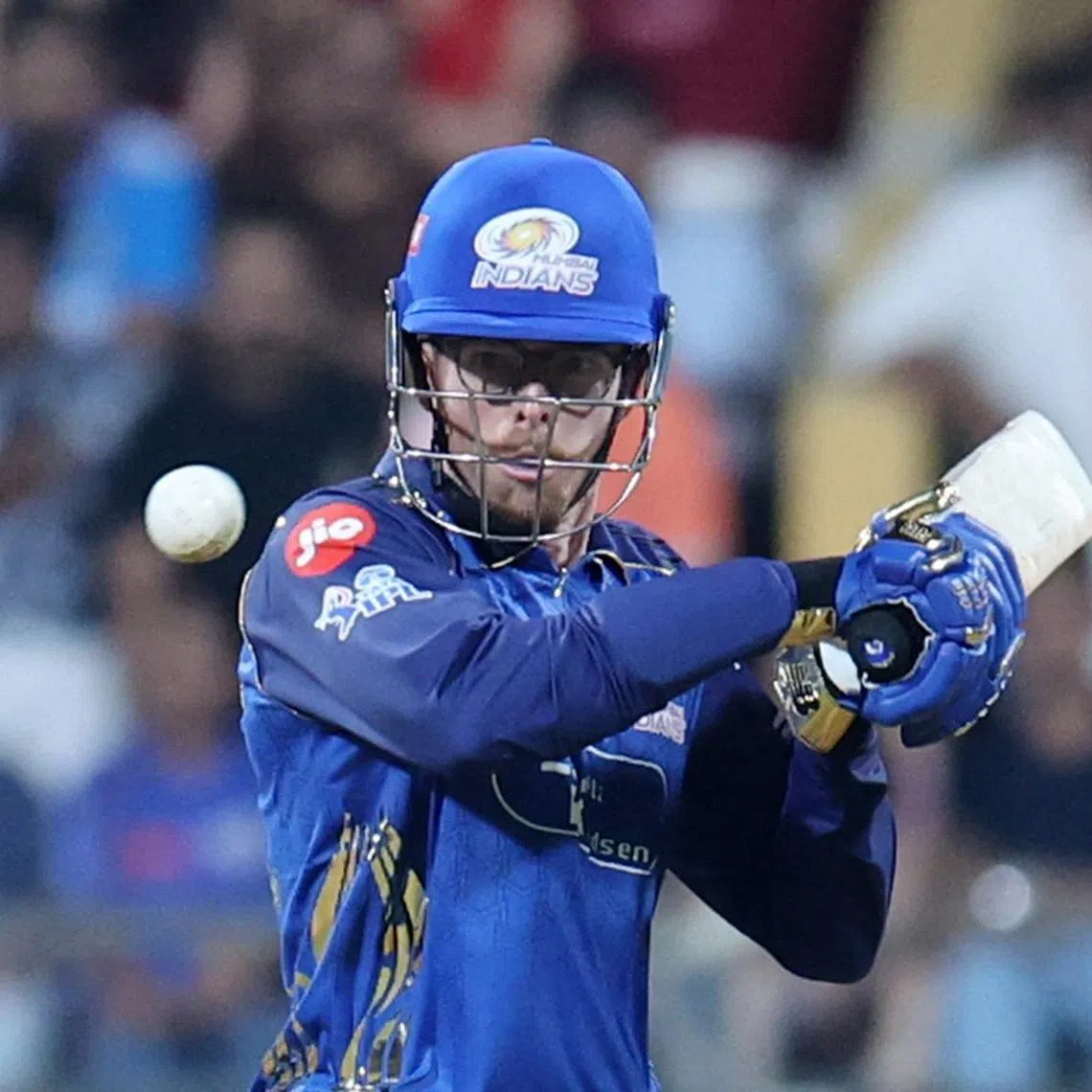 Cricket - Indian Premier League - IPL - Mumbai Indians v Royal Challengers Bengaluru - Wankhede Stadium, Mumbai, India - April 12, 2026 Mumbai Indians' Mitchell Santner in action REUTERS/Francis Mascarenhas