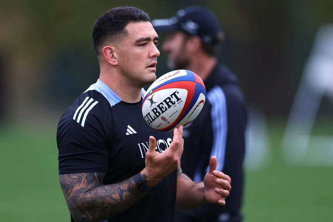 Rugby Union - Autumn International - New Zealand Training - The Lensbury hotel, London, Britain - November 1, 2024 New Zealand's Codie Taylor during training Action Images via Reuters/Matthew Childs