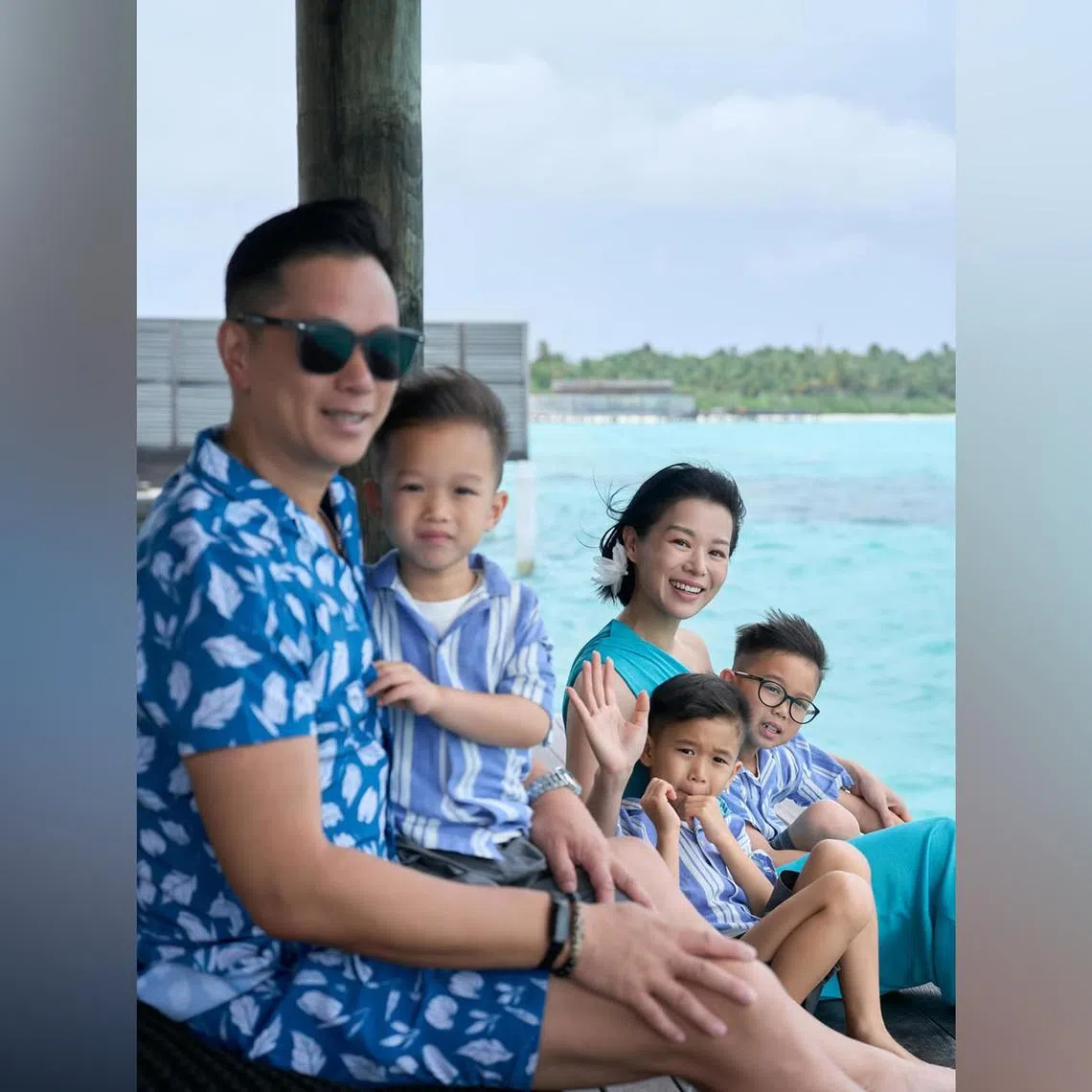 Myolie Wu shares a photo of her family of five on social media on July 23.