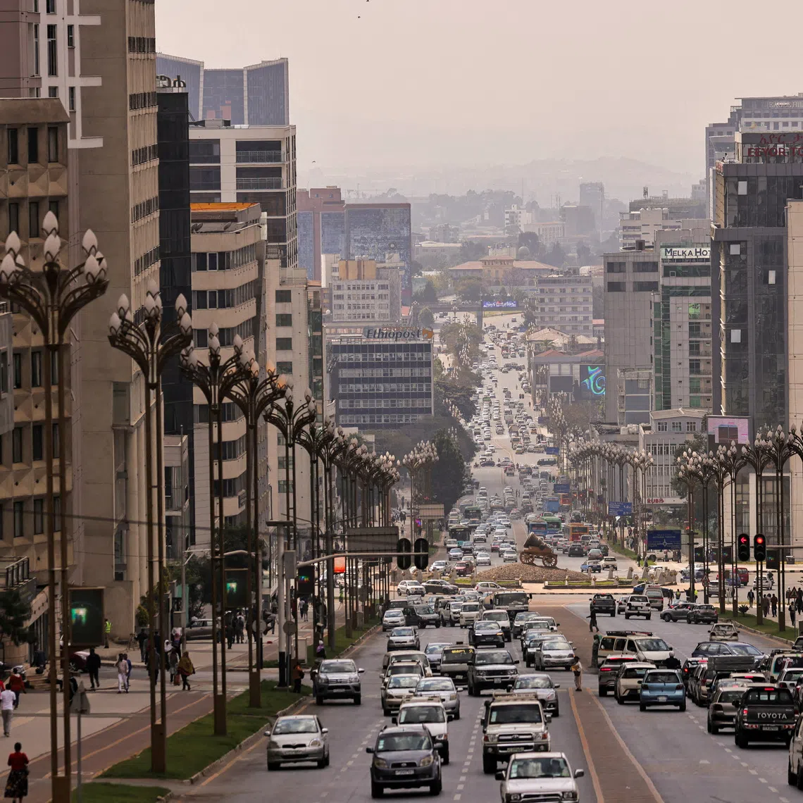 FILE PHOTO: Motorists drive along Churchill Avenue in Addis Ababa, Ethiopia, December 19, 2025. REUTERS/Tiksa Negeri/File Photo