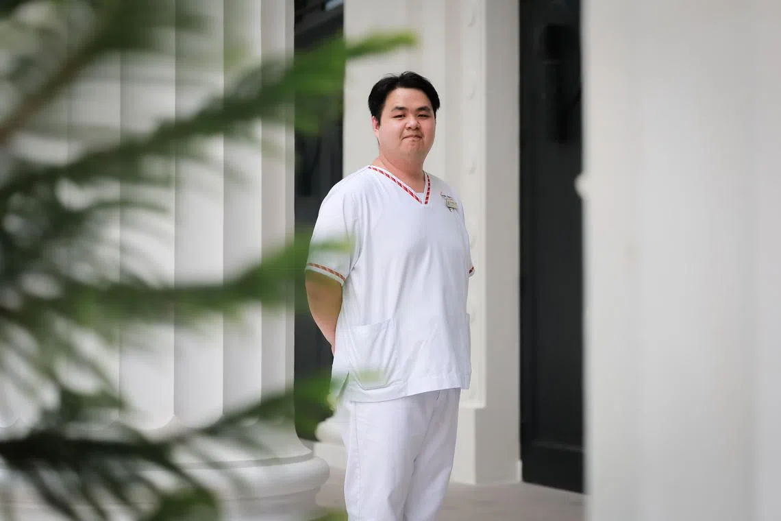 Singapore General Hospital (SGH) Enrolled Nurse Seh Wooi Loon at the launch of ITE Work-Study Diploma in Nursing held at Ministry of Health College of Medicine Building on Sep 30, 2024.