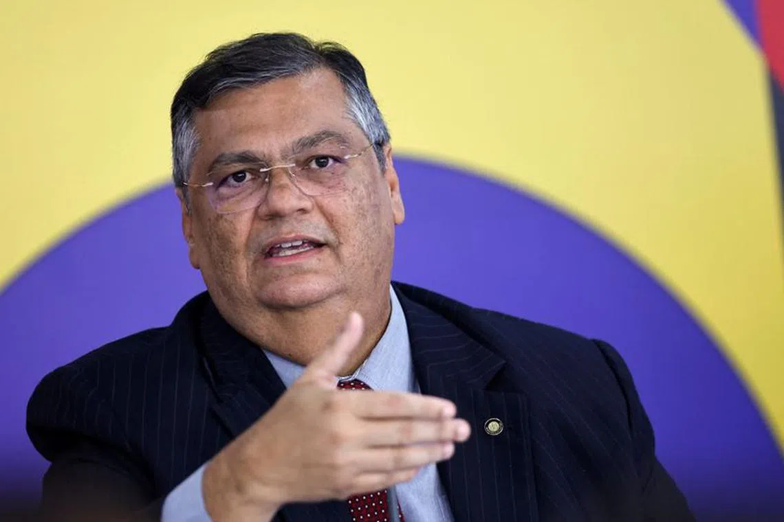 Brazil's Minister of Justice Flavio Dino gestures during a press conference at the Planalto Palace in Brasilia, Brazil, November 1, 2023. REUTERS/Adriano Machado/File Photo