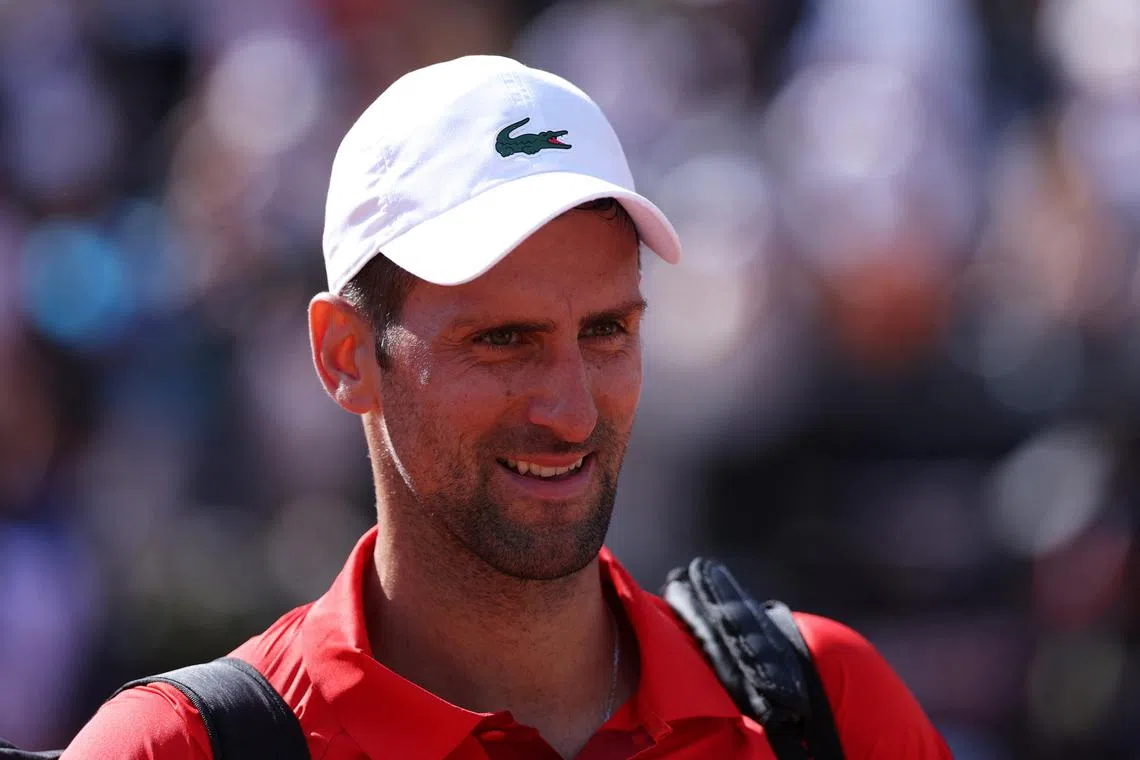 FILE PHOTO: Tennis - Italian Open - Foro Italico, Rome, Italy - May 12, 2024 Serbia's Novak Djokovic leaves the court after losing his round of 32 match against Chile's Alejandro Tabilo REUTERS/Claudia Greco