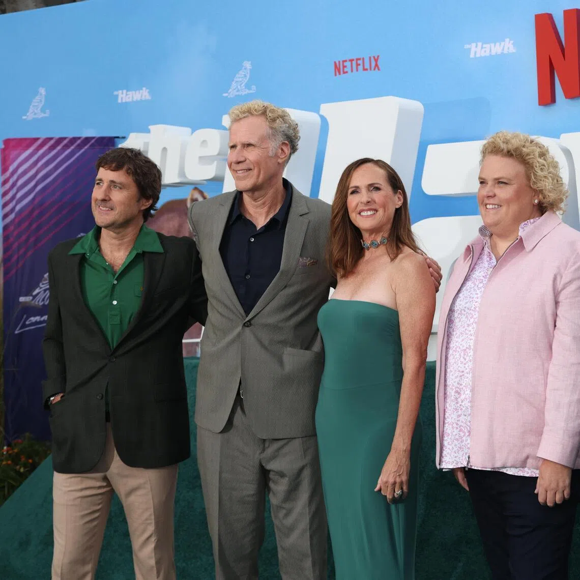 (From left) Luke Wilson, Will Ferrell, Molly Shannon, Fortune Feimster and Jimmy Tatro at the premiere of Netflix series The Hawk in Los Angeles on July 9.