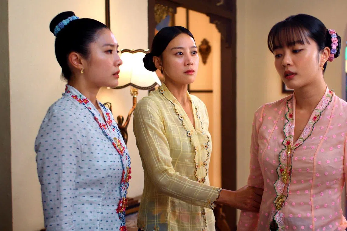 Emerald Hill - The Little Nyonya Story starring (from left) Ferlyn Wong, Tasha Low and Chantalle Ng.