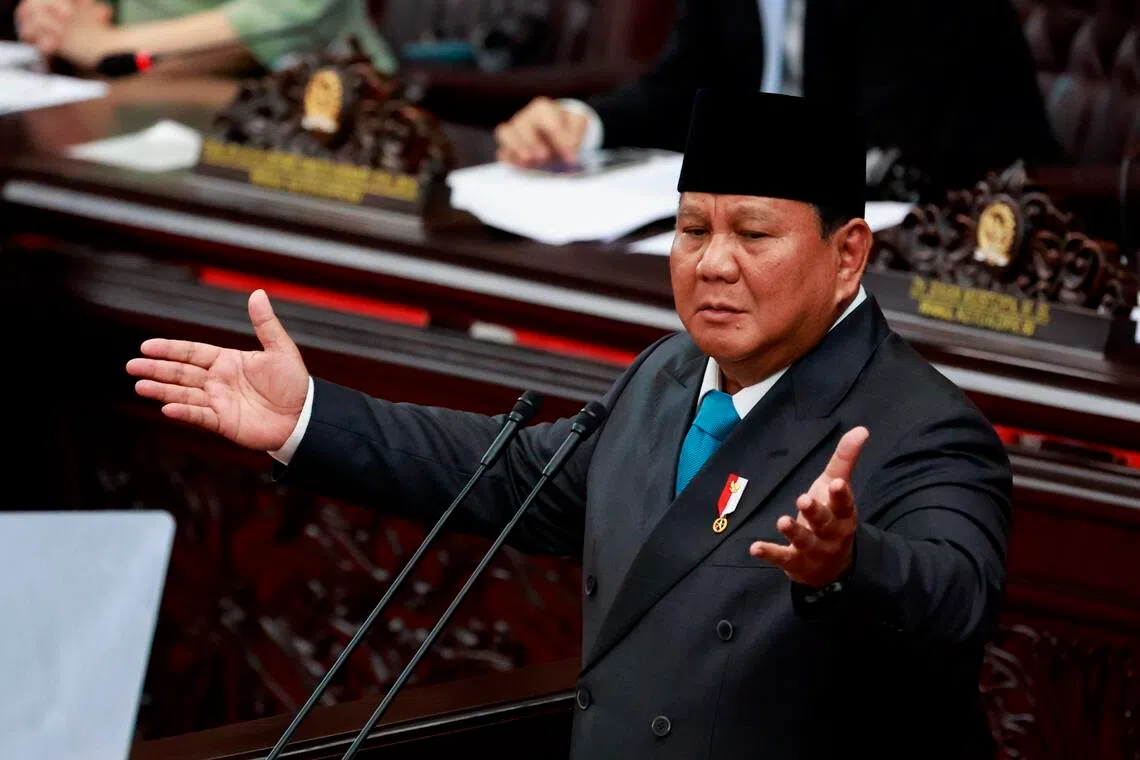 Indonesia's President Prabowo Subianto said the country had lost as much as US$908 billion (S$1.2 trillion) in revenues in the last 34 years.